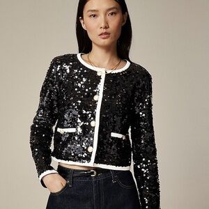 J.Crew Mariner Sequins Blazer Top L